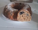Foto del paso 10 de la receta: Budín integral de avena, arándanos y yogur sabor a duraznos con limón🍋🫐