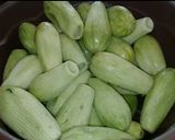 A picture of step 1 of Stuffed Eggplant and Zucchini 👌😋.