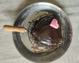 A picture of step 2 of Chocolate ganache cake.