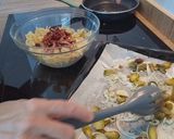 Foto del paso 3 de la receta: Pasta farfalle con coles de Bruselas asadas