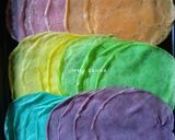 Foto langkah ke 4 dari resep Rainbow Crepes Cake.