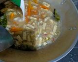 Foto langkah ke 4 dari resep Sayur Tumis Santan (Sayur Lodeh Bumbu Iris Buncis,Wortel,Tempe).