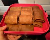 Foto langkah ke 6 dari resep Dadar Gulung Pisang Nutella / Pancake isi Pisang Nutella.