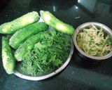 A picture of step 3 of Kairi / Raw Mango Masala Stuffed Karele.