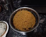 A picture of step 3 of Black sesame ladoo.