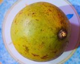 A picture of step 1 of Wood Apple (Bael) Sharbat.