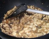 A picture of step 5 of Shiitake mushroom with silken tofu.