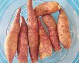 A picture of step 1 of Sweet potato masala fry.