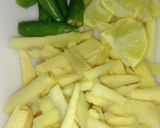 A picture of step 1 of Instant Ginger Lemon and Chilli Pickle.