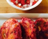 A picture of step 2 of Beetroot onion patties with Peanut sauce.