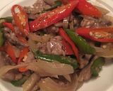 รูปขั้นตอนการทำที่ 4 ของ หมูผัดพริก