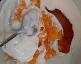 A picture of step 1 of Orange Almond Raita.