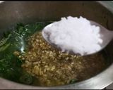 A picture of step 3 of Dal palak curry.