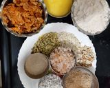 A picture of step 1 of Healthy Gud Papdi.