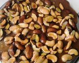 A picture of step 8 of Caramelized nuts chikki.