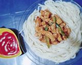 A picture of step 7 of Chicken Chow mein😋.