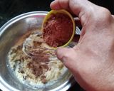 A picture of step 4 of Butterscotch rajbhog ice-cream chocolate cake.