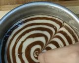A picture of step 9 of Zebra Chocolate Cake.
