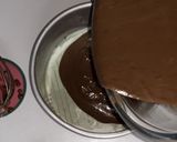 A picture of step 4 of Golden Dust Cake.....molten chocolate.