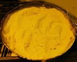 A picture of step 2 of Moong cashew laddu.