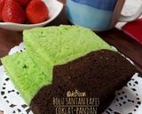 Foto langkah ke 14 dari resep 279. Bolu Santan Lapis Coklat-Pandan.