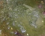 A picture of step 4 of Palak gosht.