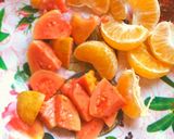 A picture of step 1 of Tangerine and Guava fiesta with crunchy chia seeds.