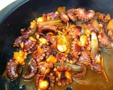 Hình bước làm 5 của món Bạch tuộc xào gừng cay