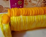 A picture of step 9 of Mango Swiss roll.