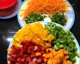 Hình bước làm 1 của món Rau củ xào & trứng chiên