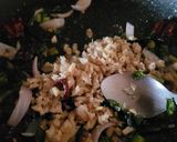 A picture of step 3 of Inji pachadi/ginger pachadi.