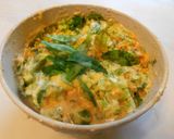 A picture of step 3 of Vegetable Manchurian with gravy.