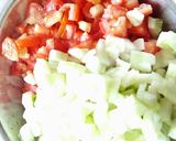 A picture of step 2 of Vegetables green moong sprouts salad.