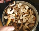 A picture of step 3 of Mushroom risotto.