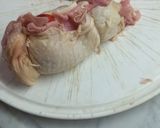 Foto del paso 4 de la receta: Pollo relleno con papas noisette de queso