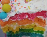 Foto langkah ke 17 dari resep Steamed Rainbow Cake aka Rainbow Cake Kukus.