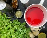 A picture of step 1 of Chimichuri sauce.