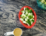 A picture of step 1 of Cucumber peanut dip sauce.