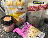 A picture of step 1 of Banana nut overnight oats.