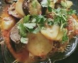A picture of step 4 of Bhigara aloo baingan.