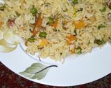 A picture of step 4 of Vegetable rice.