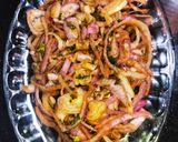 A picture of step 6 of Chilli Onion Rings or Laccha onion.