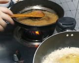 A picture of step 4 of Afgani Pulao.