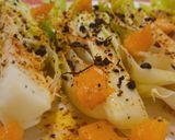 Foto del paso 9 de la receta: Corazones de lechuga crujiente al fresco de albaricoque y tierra de olivas negras