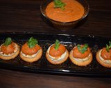 A picture of step 4 of Muhammara Dip Sauce.