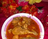 A picture of step 7 of Chicken qorma.