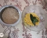 A picture of step 1 of Dalia curd khichdi.