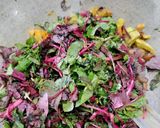 A picture of step 4 of Laal Saag/ Chaulai Saag(Red Amaranth).
