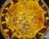 Une image de l'étape 5 de Tarte soleil de pastrami aux poireaux oignons et épinards.