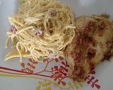 Foto del paso 6 de la receta: Tallarín Salsa blanca con pollo a milanesa